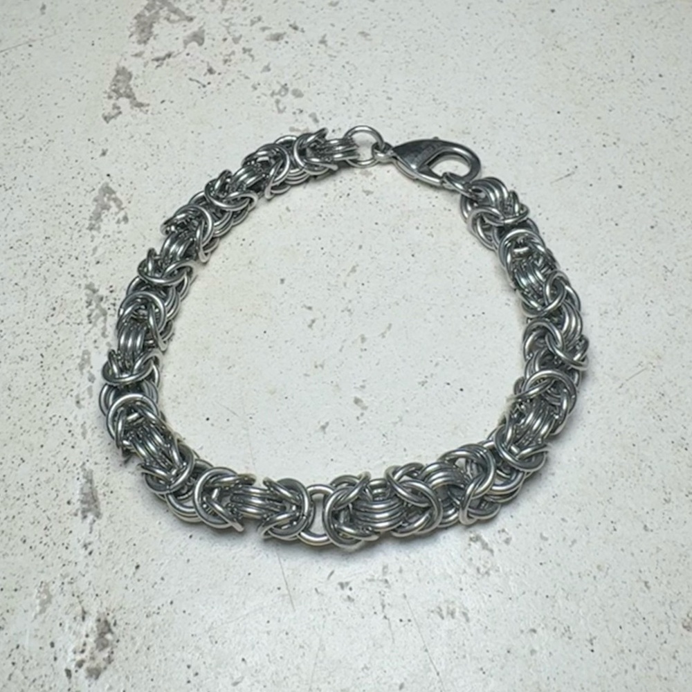 Stainless Steel Chunky Chainmail Bracelet